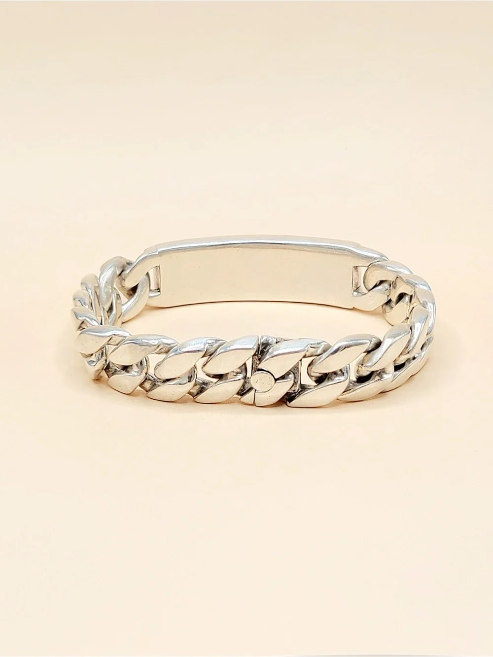 David Yurman Curb Chain ID Bracelet In Sterling Silver With Tiger’s Eye